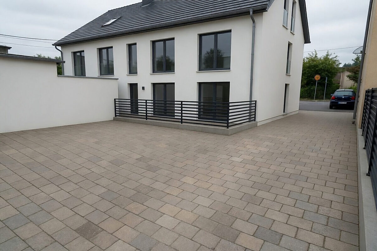 Hof- und Einfahrtsflächen mit tragfähigem und frostsicherem Aufbau